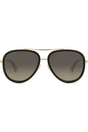Gucci Web Block Pilot Sunglasses