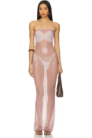 DI PETSA Tan Lines Mesh Dress