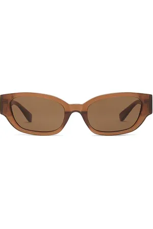 MAGDA BUTRYM Cat Eye Sunglasses Brown Silver & Brown