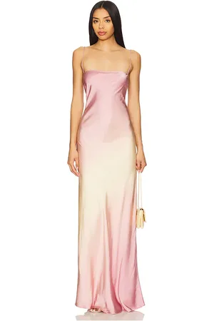 GOOD AMERICAN Satin Slip Maxi Dress