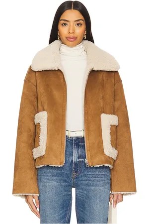 Jakke Vera Faux Shearling Aviator