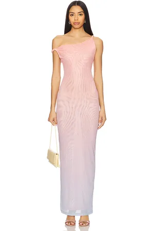 GOOD AMERICAN Mesh Twist Maxi Dress