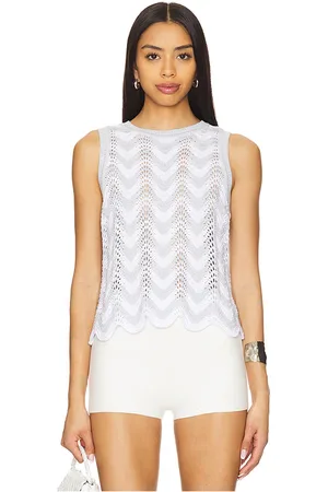 525 America Kayla Chevron Scalloped Tank