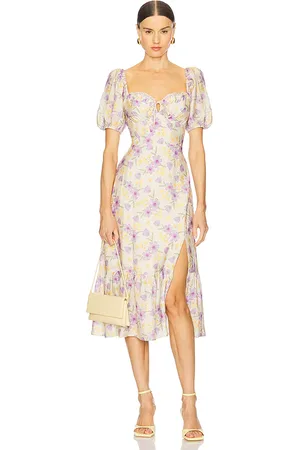 ASTR Lace Trimmed Milkmaid Dress