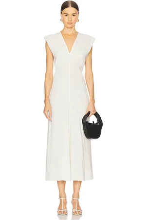 St Agni Plunge Drape Dress