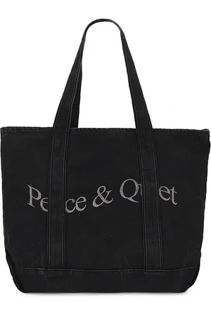Museum of Peace and Quiet Wordmark Denim Boat Tote