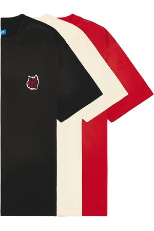 MARKET Classics 3 Pack T-Shirt Candy Red Jet Set Black & Butter Cream