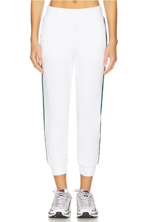 Varley The Slim Stripe Cuff Pant 25 White Navy & Forest