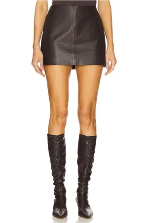St Agni Leather Mini Skirt
