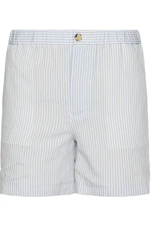 Frame Blue Striped Shorts