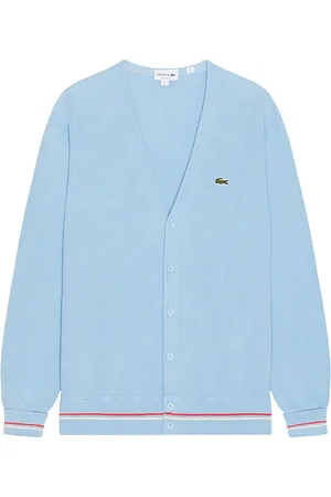 Lacoste Relaxed Fit Stripe Accent Cardigan