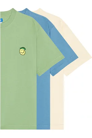MARKET Smiley Fruit 3 Pack T-shirt Basil Butter Cream & Sky Blue