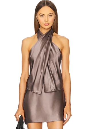 The Sei Cross Wrap Halter Top