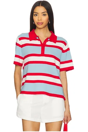 ALICE+OLIVIA Tillie Striped Polo
