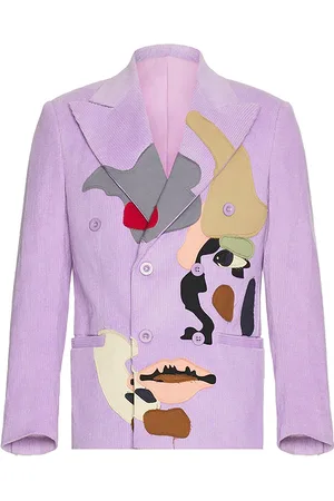 KIDSUPER STUDIOS Patchwork Face Corduroy Suit Top