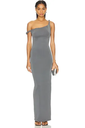 GOOD AMERICAN Twist Shoulder Maxi Dress