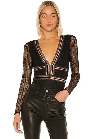 superdown Britni Deep V Bodysuit