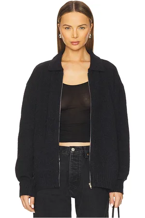 AYA MUSE Knit Zip Up Jacket With Collar