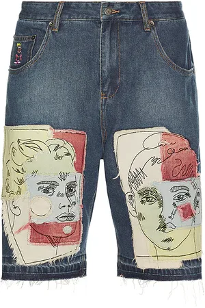 KIDSUPER STUDIOS Boy & Girl Doodles Patchwork Baggy Shorts