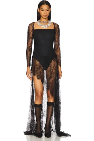 KIM SHUI Asymmetrical Corset Lace Dress