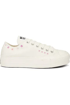 Converse Chuck Taylor All Star Lift Floral Embroidery Low Top Sneaker Egret Sugar Berry & Cactus Bud