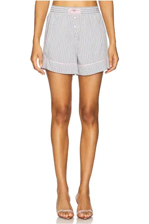 Ganni Yarn Dyed Stripe Elasticated Shorts