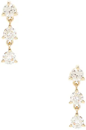 EF Collection Triple Prong Set Diamond Stud Earring