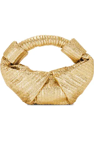 SIMON MILLER Metallic Raffia Lopsy Bag