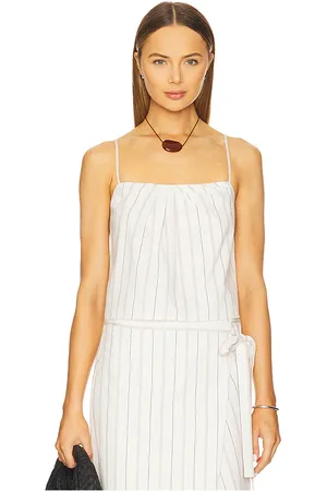 Vince Seedling Stripe Draped Front Tank