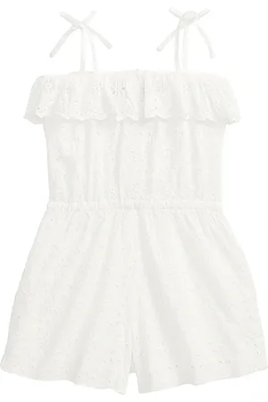 Ralph Lauren Kids Sleeveless Eyelet Romper