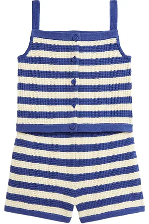 Ralph Lauren Kids Striped Sweater Tank Top With Matching Short