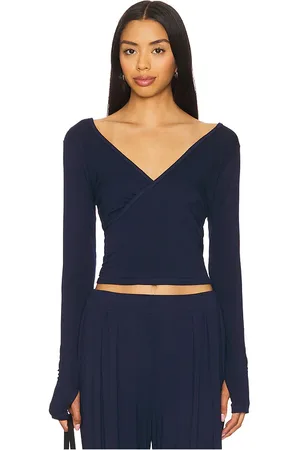 Michael Lauren Aziel Long Sleeve Cross Front Top