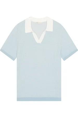 ONIA Cotton Textured Johnny Collar Polo