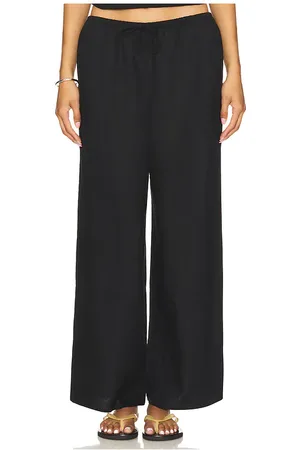 ONIA Air Linen Wide Leg Drawstring Pant