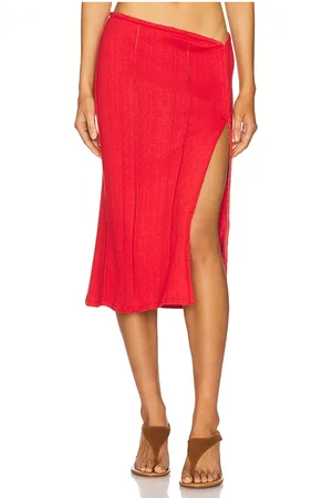 Jade Cropper Side Slit Midi Skirt