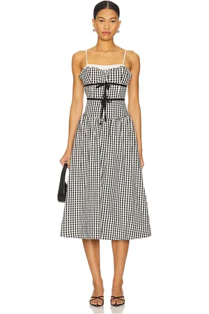 For Love & Lemons Georgia Gingham Midi Dress