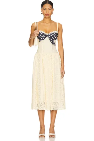 For Love & Lemons Lucy Lace Midi Dress