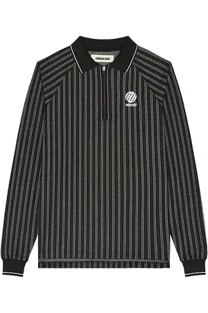 Metalwood Ribbed Long Sleeve Polo