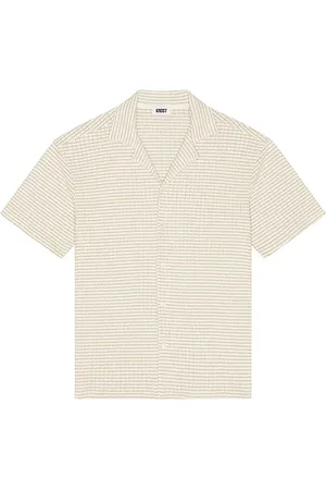 Saks Fifth Avenue Checkered Knit Bowling Shirt