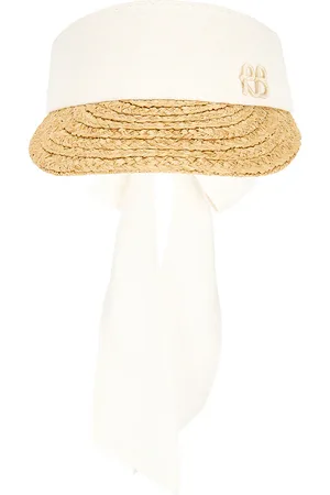 Ruslan Baginskiy Straw Braid & Linen Visor