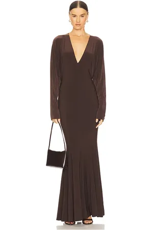 Norma Kamali X REVOLVE Dolman V Neck Fishtail Gown