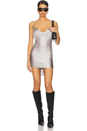 Jaded London Grey Marl Fringe Dress