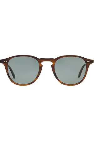 GARRETT LEIGHT Hampton Sun Matte Saddle Tortoise & Semi-Flat Bluesmoke Matte Saddle Tortoise & Semi-flat Blue Smoke