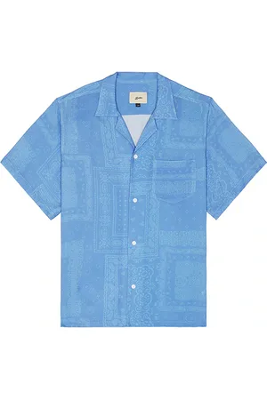 Bather Cornflower Tonal Bandana Camp Shirt
