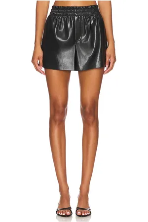 ALICE+OLIVIA Richie Vegan Leather Boxer Short