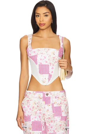 DANIELLE GUIZIO Mina Patchwork Corset