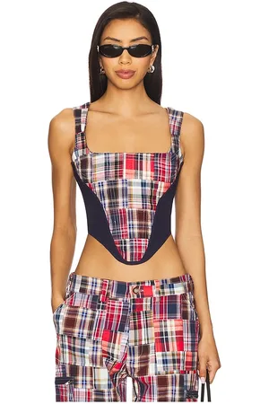 DANIELLE GUIZIO Mina Patchwork Corset
