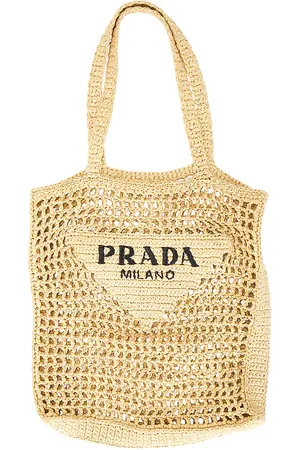 SIEDRES Prada Raffia Tote Bag