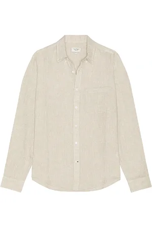 CLUB MONACO Long Sleeve Button Down Linen Shirt