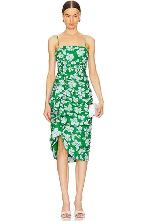 AMUR Olly Ruched Midi Dress